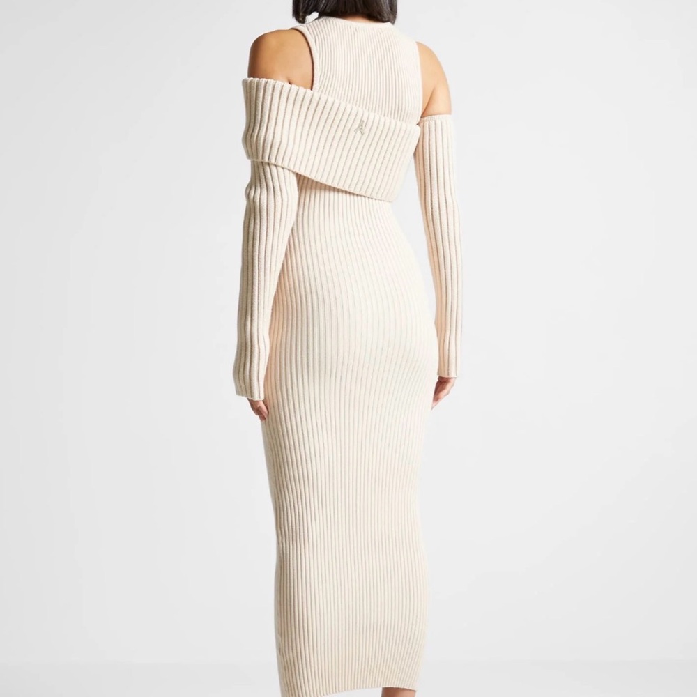 Maniere de Voir Overlay Knitted Midaxi Dress - Picture 3 of 6